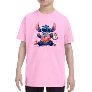 Pink Kids Shirt with Cartoon Character